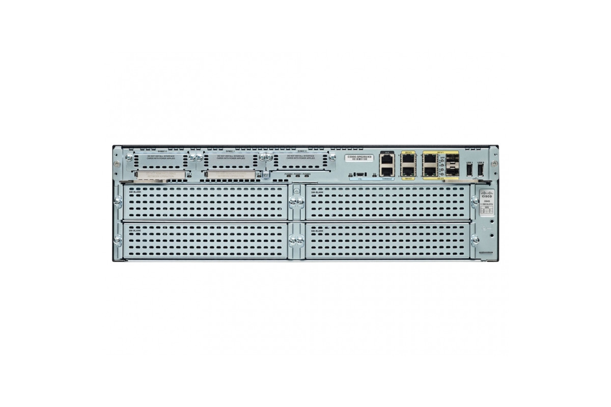 C3925E-CME-SRST Cisco IP АТС до 400 IP телефонов 4 x GE, 2 x SFP, PVDM3-64,  3 x EHWIC, 2 x SM - 2675 купить