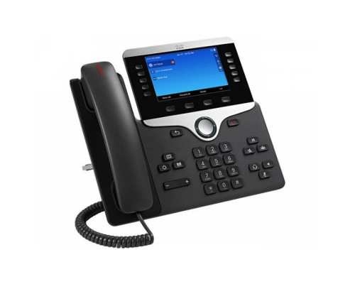 CP-8851-K9 Cisco IP телефон 5 линий SIP, 2 x GE PoE, LCD 800х480 Color, 1 x USB, RJ-9