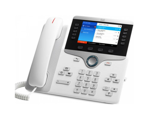 CP-8851-W-K9 Cisco IP телефон белый 5 линий SIP, 2 x GE PoE, LCD 800х480 Color, 1 x USB, RJ-9