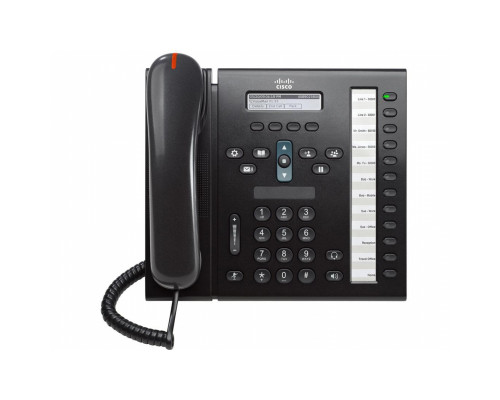 CP-6961-CL-K9 Cisco IP телефон, 12 линий SIP/SCCP, 2 x FE PoE, LCD 396x81 BW, гарнитура RJ-9