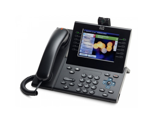 CP-9971-CL-CAM-K9 Cisco IP видеотелефон, 6 линий,  2 x GE RJ-45, Color LCD 640х480, SIP, PoE