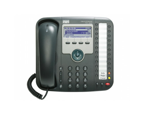 CP-7931G Cisco IP телефон, 24 линии SIP\SCCP, 2 x FE PoE, LCD 192x64 BW, гарнитура RJ-9
