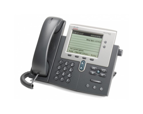 CP-7942G Cisco IP телефон, 2 линии SIP\SCCP, 2 x FE PoE, LCD 320 x 222 BW, гарнитура RJ-9
