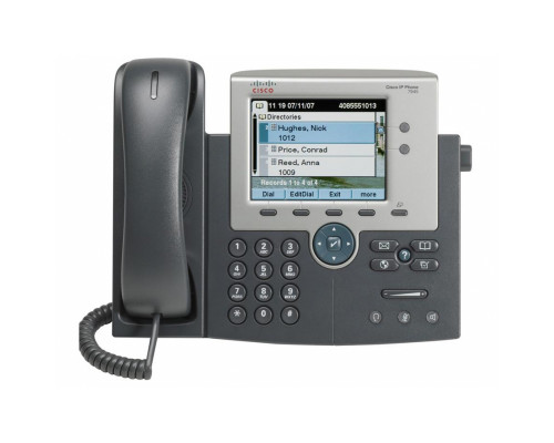 CP-7945G Cisco IP телефон, 2 линии SIP\SCCP, 2 x GE PoE, LCD 320х240 Color, гарнитура RJ-9