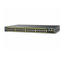 WS-C2960S-48FPD-L Cisco Catalyst стек. PoE+ (48 PoE+ 740W) коммутатор 48 x GE, 2 x SFP+, LAN Base