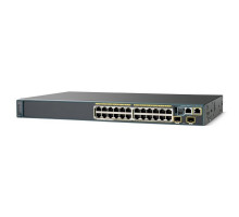 WS-C2960S-24PD-L Cisco Catalyst стекируемый PoE+ (24 PoE+ 370W) коммутатор 24 x GE, 2x SFP+ LAN Base
