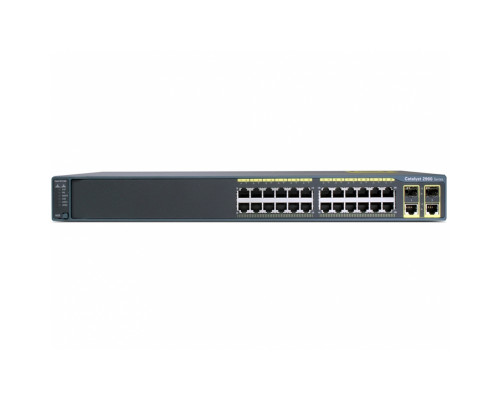 WS-C2960-24PC-L Cisco Catalyst PoE (24 PoE 370W) коммутатор 24 x FE, 2 x combo SFP, LAN Base