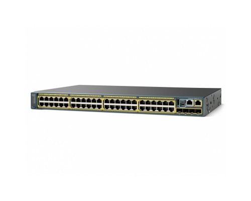 WS-C2960S-48LPS-L Cisco Catalyst PoE+ (370W) коммутатор 48 x GE RJ-45, 4 x SFP, LAN Base