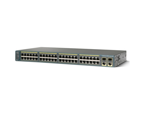 WS-C2960-48TC-S Cisco Catalyst сетевой коммутатор 48 x FE RJ-45, 2 x combo SFP/GE, LAN Lite