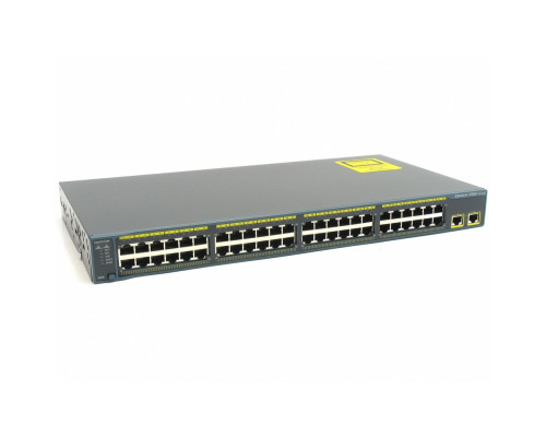 WS-C2960-48TT-S Cisco Catalyst сетевой коммутатор 48 x FE RJ-45, 2 x GE RJ-45, LAN Lite