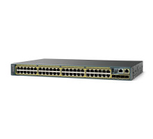 WS-C2960X-48LPS-L Cisco Catalyst PoE+ (370W) коммутатор 48 x GE RJ-45, 4 x SFP, LAN Base