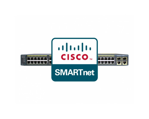 CON-SNT-C29604TT Cisco SMARTnet сервисный контракт коммутатора Catalyst WS-C2960-48TT-L 8X5XNBD 1год