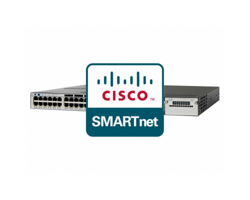 CON-SNT-3750X4TL Cisco SMARTnet сервисный контракт коммутатора Catalyst WS-C3750X-48T-L 8X5XNBD 1год