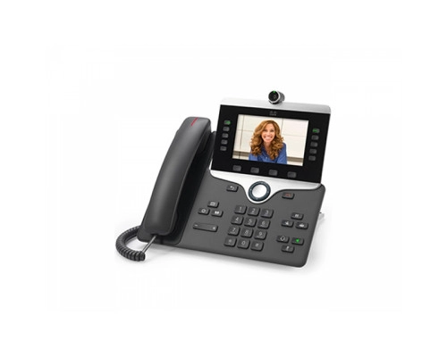 CP-8865NR-K9 Cisco IP видеотелефон, 5 линий, WIFI, 2 x GE RJ-45, Color LCD 800х480, гарнитура RJ-9