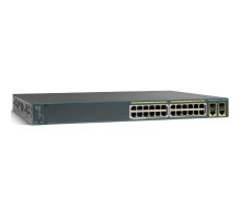 WS-C2960+24TC-S Cisco Catalyst сетевой коммутатор 24 x FE RJ-45, 2 x GE RJ-45 combo SFP, LAN Lite