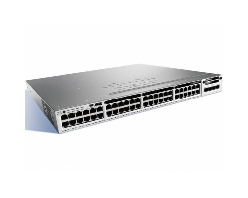 WS-C3850-48P-L Cisco Catalyst PoE+ коммутатор на 48 x GE RJ-45 (435W),  LAN Base