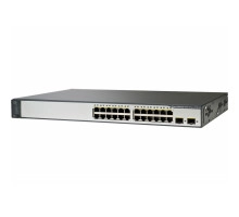 WS-C3750V2-24PS-S Cisco Catalyst PoE коммутатор на 24 x FE RJ-45, 2 x SFP. IP Base