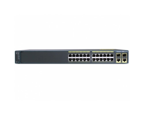 WS-C2960-24PC-S Cisco Catalyst PoE (370W) коммутатор 24 x FE RJ-45, 2 x combo SFP/GE, LAN Lite WS-C2960-24PC-S Cisco Catalyst PoE (370W) коммутатор 24 x FE RJ-45, 2 x combo SFP/GE, LAN Lite