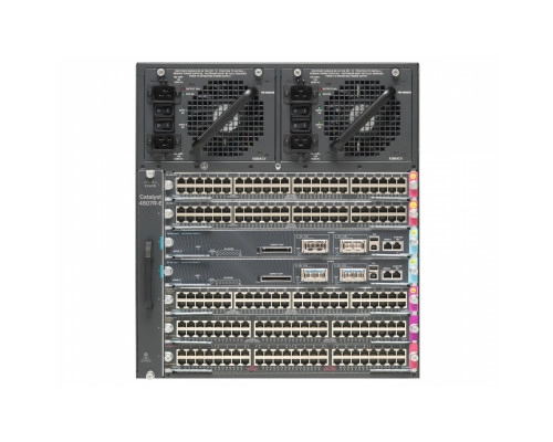 WS-C4507R-E Cisco Catalyst 7-и слотовое шасси модульного коммутатора. 11U, без БП WS-C4507R-E Cisco Catalyst 7-и слотовое шасси модульного коммутатора. 11U, без БП